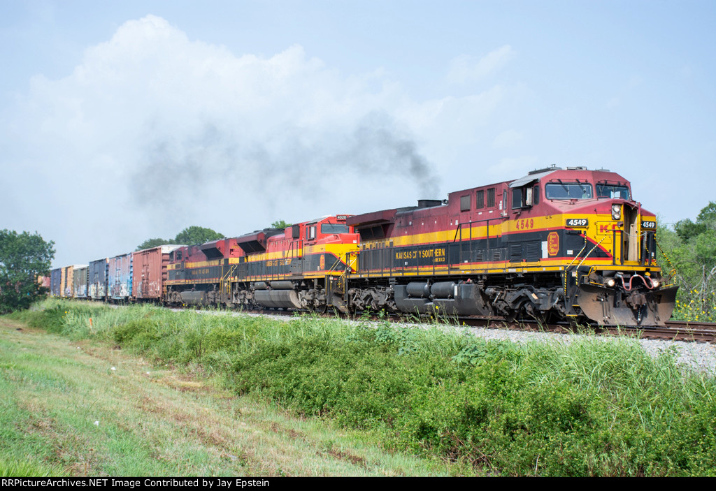 Departing the siding at Louise